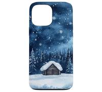 Acogedora cabaña de Invierno, Escena navideña, Felices Noches, Navidad Carcasa para iPhone 13 Pro MAX