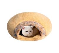 Acogedora caseta para gatos, caseta para gatos de interior - Saco de dormir para gatos ocultos, saco de dormir para gatos de cuevas, suave cama semicerrada para gatos, de pelo calentadores de felpa