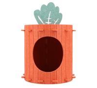 Acogedora Cueva para Cama para Gatos, Suave y Cómoda Cama Cueva para Gatos de Fieltro Resistente a los Arañazos con Túnel Cerrado, Relajante y Cálida Casa Cueva de Zanahoria para