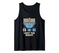 Acogedora Menorá de Hanukkah Light The Night Design Camiseta sin Mangas