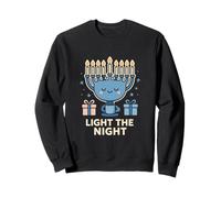 Acogedora Menorá de Hanukkah Light The Night Design Sudadera