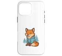 Acogedora Sudadera con Capucha de Invierno con Zorro en un Bosque nevado Carcasa para iPhone 16 Pro MAX