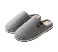 Acogedoras zapatillas de invierno en tallas grandes. Calzado interior cálido para mayor comodidad y durabilidad. Ideal para uso doméstico y parejas. Diseño mejorado del calzado, Gris claro., 47 EU