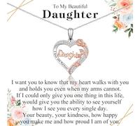 ACOGVN Collar con colgante de corazón rosa, regalo para abuela, abuela, madre, hija, para mi abuela, hija, regalo de cumpleaños, Navidad, boda, jubilación para mujeres y adolescentes, /, No es una