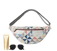 Acolchada | Boho Acolchada Hecha a Mano y Portátil | Bolso de Hombro de Tela Bohemia Estilo Vintage - para Mujeres Hombres Niñas Deportes Senderismo Ciclismo Equitación Camping Picnic Hogar Hotel Fies