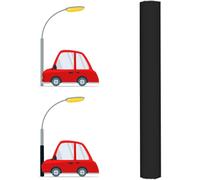 Acolchado anticolisión para postes de sótano, columnas de garaje, postes de farola, aros de baloncesto, protectores de postes redondos, color negro