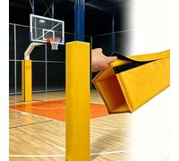 Acolchado cuadrado para bastón de baloncesto, protector de poste resistente a la intemperie de 48 pulgadas de alto con cierres para bastones de baloncesto al aire libre e interior, diseño fácil de