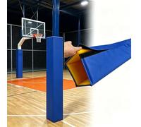 Acolchado cuadrado para bastón de baloncesto, protector de poste resistente a la intemperie de 48 pulgadas de alto con cierres para bastones de baloncesto al aire libre e interior, diseño fácil de