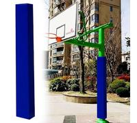 Acolchado cuadrado resistente a la intemperie para postes de baloncesto, protector de aro en todos los lados y resistente a los impactos, perfecto para canchas de baloncesto al aire libre e