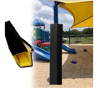 Acolchado De Espuma Negra For Poste, Cubierta Protectora Cuadrada | Almohadilla Protectora De Columna Envolvente De 4 Lados, Funda De Pilar De Parachoques(H-7ft,4.5"x4.5"(11x11cm))