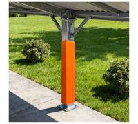 Acolchado de espuma para postes cuadrados de 3, 4, 5, 6, 7 pies de alto, acolchado para postes completos, naranja, cubierta de columna de sótano, protección para postes de parque infantil (7 pies, 12