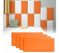 Acolchado de pared 3D anticolisión, impermeable, adhesivo de pared, a prueba de golpes, para habitación de niños, cabeceros de cama, paredes de TV, sala de estar, 4 unidades