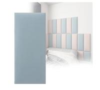 Acolchado De Pared Anticolisión 3D, Paneles Decorativos De Espuma For Cabecero De Cama, Pegatinas De Pared Autoadhesivas Tapizadas, Fáciles De Limpiar, For Dormitorio(Blue,20 x 50 m)