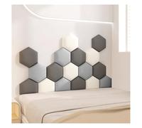 Acolchado de pared anticolisión, cojines de tela autoadhesivos para dormitorio y sala de juegos, paneles de pared acolchados 3D hexagonales para una decoración segura