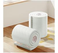 Acolchado de pared anticolisión, paneles de cabecera autoadhesivos 3D tapizados para niños con autismo, protectores de esquinas de mesa de algodón y espuma para cabecera/dormitorio (blanco, 5 m)
