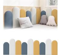 Acolchado de pared autoadhesivo para protección de cabecero, paneles gruesos anticolisión para seguridad en el dormitorio