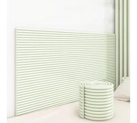 Acolchado De Pared De 78,7", Paneles Acolchados De Espuma De Caucho NBR De 7,9" De Ancho, Cojín Autoadhesivo 3D Anticolisión para Cabecero, Ideal para Dormitorio, Sala De Juegos(Light Green,5pcs)