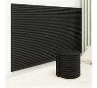 Acolchado De Pared De 78,7", Paneles Acolchados De Espuma De Caucho NBR De 7,9" De Ancho, Cojín Autoadhesivo 3D Anticolisión para Cabecero, Ideal para Dormitorio, Sala De Juegos(Black,5pcs)