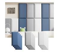 Acolchado de pared de espuma 3D para niños, paneles de pared suaves para despegar y pegar, 12 calcomanías de protección de cabecero para sala de juegos y decoración de habitación de niños (30 x 30 cm)