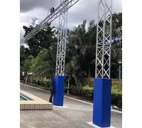 Acolchado Envolvente para Postes de Baloncesto, Almohadillas de Seguridad de 1,8 m para pilares de 7,62 a 23,86 cm, Barrera para cochera Exterior, cojín Protector Azul (11,4 x 11,46 cm)