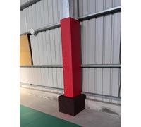 Acolchado Envolvente para Postes de Baloncesto de 1,8 m, protección para pilares de 7,6 a 23 cm, Barrera roja para Garaje y cochera, Almohadillas de Seguridad duraderas para gimnasios al Air