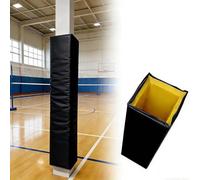 Acolchado Envolvente para Postes y columnas en Todos los Lados，Acolchado para aro de Baloncesto para Poste Cuadrado，Wrap Around Padding on All Sides(Negro,18 * 18cm)