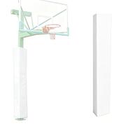 Acolchado Para Bastón De Baloncesto,Protector De Cojín Para Postes De Exterior,Diseño Envolvente,Para Postes De Garaje Y Parque Infantil(White,4"x4"/10x10cm)