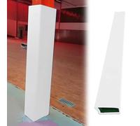 Acolchado para bastón de sótano, almohadilla autoadhesiva para postes cuadrados de 5 a 20 pulgadas, protección de baloncesto para todo tipo de clima, 23 x 23 cm, color blanco