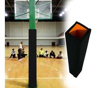 Acolchado para postes de baloncesto, 183 cm de alto, 2,5 cm de grosor, protección contra colisiones de espuma de 4 lados para postes cuadrados, poste de entrenamiento/almohadilla de apoyo (negro, 29 x