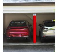 Acolchado para postes de garaje, resistente a los rayos UV, 183 cm, para aros de baloncesto y protección de estacionamiento, diseño cuadrado (rojo, 25,4 x 2) - Amortiguación de impactos