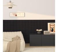 Acolchado Pared Anticolisión, Placas Decorativas Pared de Fieltro, Protector Paredes Cama, Paneles Acusticos Aislante Termico para Dormitorio Sala de Estar(Negro,12 pcs)
