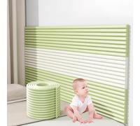 Acolchado Pared Niños Autismo Anticolisión - Espuma Protector Pared Cama Niños - Pegatinas de Pared Gruesas 3D, Paneles Decorativos para Tapizado Suave para Dormitorio/Sala(Grass green,30x200 cm)