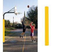 Acolchado Personalizable para Postes de Baloncesto: protección contra Todo Tipo de Clima para canastas al Aire Libre, Protector de Poste Redondo de 63", Acolchado Amarillo para máxima seguri