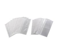 ACOLY 100 fundas para tarjetas coleccionables A5 con 400 bolsillos: 4 bolsillos transparentes, protección de doble cara para guardar postales, fotos, folletos y tarjetas fotográficas.