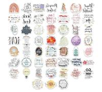 ACOLY 100 pegatinas de versículos bíblicos, pegatinas cristianas de flores, impermeables, de PVC, para botellas de agua, portátiles, monopatines y equipaje.