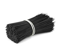 ACOLY 1000 Bridas Reutilizables De Alambre De Hierro Recubierto De Plástico Para Sujetar Y Manualidades, 15 Cm, Color Negro