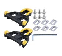 ACOLY 2 calas para zapatillas de ciclismo, compatibles con SH11, SH12 y SH10, de repuesto para bicicletas de carretera y montaña (amarillo/negro)