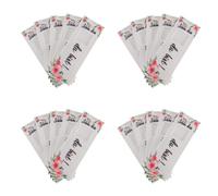 ACOLY 20 fundas de fieltro para envoltorios de chocolate, caja de regalo con el mensaje "Me alegra que estés aquí" para bodas, cumpleaños y Navidad (sin chocolate).