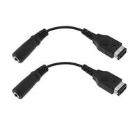 ACOLY Cable adaptador de auriculares de repuesto de 2 piezas compatible con la consola GBA SP, cable adaptador de conector de 3,5 mm, color negro