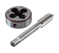 ACOLY Juego De Machos De Roscar Y Terrajas, M12 X 1,5 Mm, Herramienta Manual De Ranura Recta De Acero De Alta Velocidad