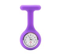 ACOLY Reloj Digital De Silicona Morado Con Broche. Diseño Para El Control De Infecciones, Para Personal Sanitario (enfermeras, Médicos Y Paramédicos).