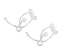ACOLY Tubo de bobina de aire acústico transparente oculto (paquete de 2) - Reemplazo para auricular de seguridad del FBI con PTT y reducción de ruido para radio bidireccional