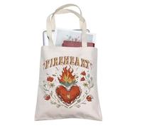 ACOMAF Merch Acotar Fire-Heart - Bolsa de mano SJM para regalo, diseño de corazón de fuego, diseño de trono de cristal, bolsa de mano Aelin Galathynius Fireheart, Fireheart Tote-py2, 28*7INCHE