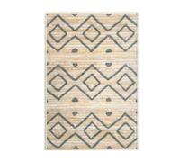 Acomoda Textil - Alfombra de Bambú Natural Ecológica para Interior y Exterior. Alfombra Resistente, Antideslizante y Cómoda para Dormitorio, Salón y Jardín. (Rombos, 80x150 cm)
