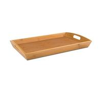Acomoda Textil - Bandeja de Bambú con Asas para Servir Desayuno, Café, Té. Bandeja de Cocina Rectangular 43x29,5x4 para Transportar Comida y Utensilios Decorativa, Funcional y Resistente