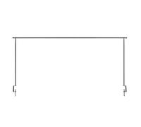 Acomoda Textil - Barra de Metal Decorativa Extensible para Mesa. Barra Ajustable con Abrazadera para Interior y Exterior Moderna y Resistente Fácil Instalación (Negro, 135/250x90 cm)