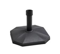 Acomoda Textil - Base de Sombrilla Ajustable, Estable y Resistente para Terraza, Jardín y Patio. Pie de Sombrilla con Adaptador Manejable para Parasol. (Resina Negro, 13,5 kg)