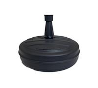 Acomoda Textil - Base de Sombrilla Rellenable con Agua o Arena Resistente y Estable para Terraza, Patio y Jardín Pie Sombrilla Robusto y Transportable para Parasol (13 litros Negro, 40cm ø)