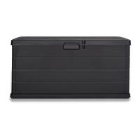 Acomoda Textil - Baúl de Almacenaje para Jardín con Gran Capacidad. Arcón Exterior de Resina con Ruedas y Sistema de Cierre para Ordenación en Patio y Terraza, Antracita 118x57x59 cm. (340 Litros)