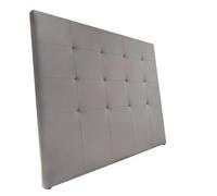 Acomoda Textil - Cabecero Tapizado para Cama Individual, Matrimonial o Queen. Cabezal Elegante, Acolchado y Resistente Ideal para Dormitorio Moderno y Fácil de Instalar. (Liam Gris, 105x120x3 cm)